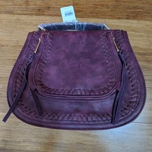 Vegan leather burgundy purse
